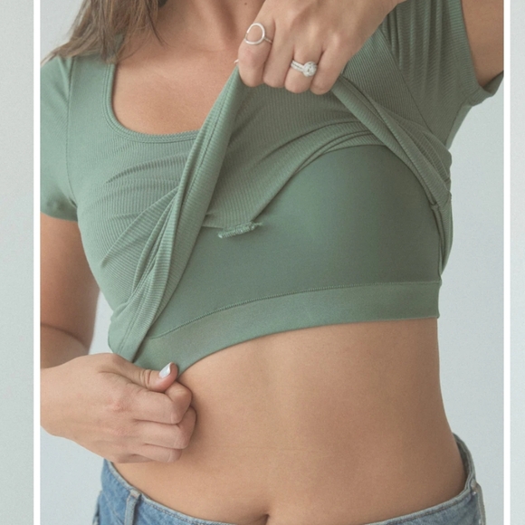 NWT Klassy Network Women's Jade Henley T-Shirt Brami Size Large - Picture 4 of 6